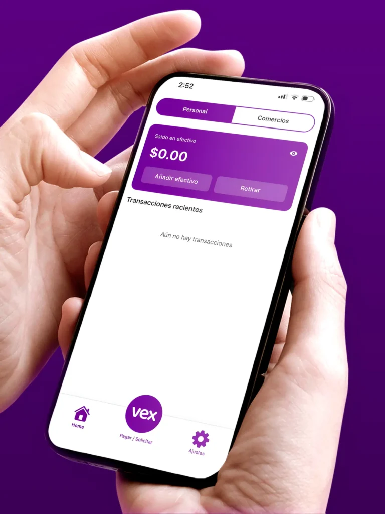 App de Vex Wallet para mandar dinero, gestionar remesas desde USA y saldo cripto